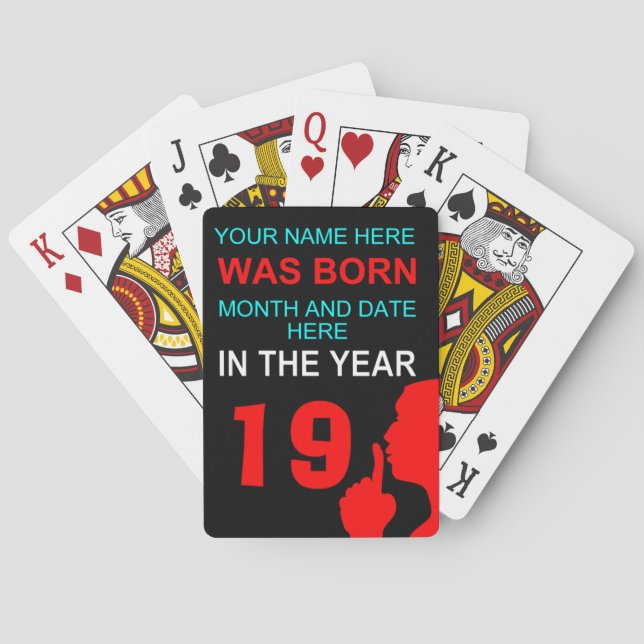funny birthday secret poker cards (Back)
