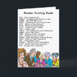 Funny Birthday Seniors Texting Code Card<br><div class="desc">A funny birthday card for a senior featuring funny senior texting codes. AARP - Always Asking for Raisin Pudding GOML - Get Off My Lawn TMI - Too Many Ibuprofen YOLO - You Obviously Love Ointment TGIF - Thank Goodness It's Fiber IDK - I Doze, OK? IMHO - In My...</div>