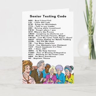 Funny Birthday Seniors Texting Code
