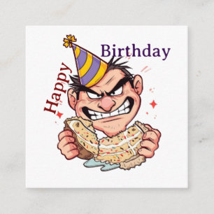 Funny Birthday Sticker Enclosure Card