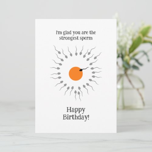 Funny Birthday Strongest Sperm Card