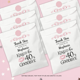 Funny Birthday Thank You Kissed Her Decade Goodbye Favor Bag