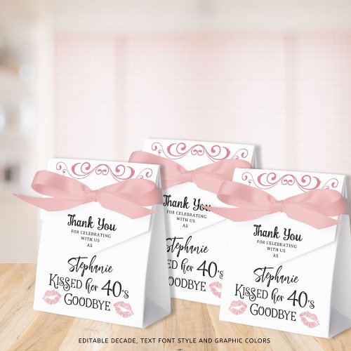Funny Birthday Thank You Kissed Her Decade Goodbye Favor Boxes