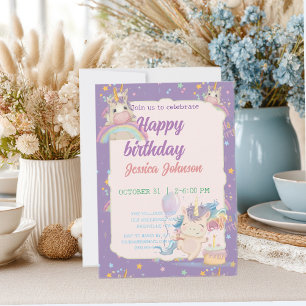 Funny Birthday Unicorn Invitation