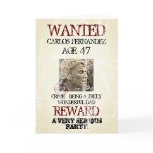Funny Birthday Vintage Retro Humor Wanted Photo