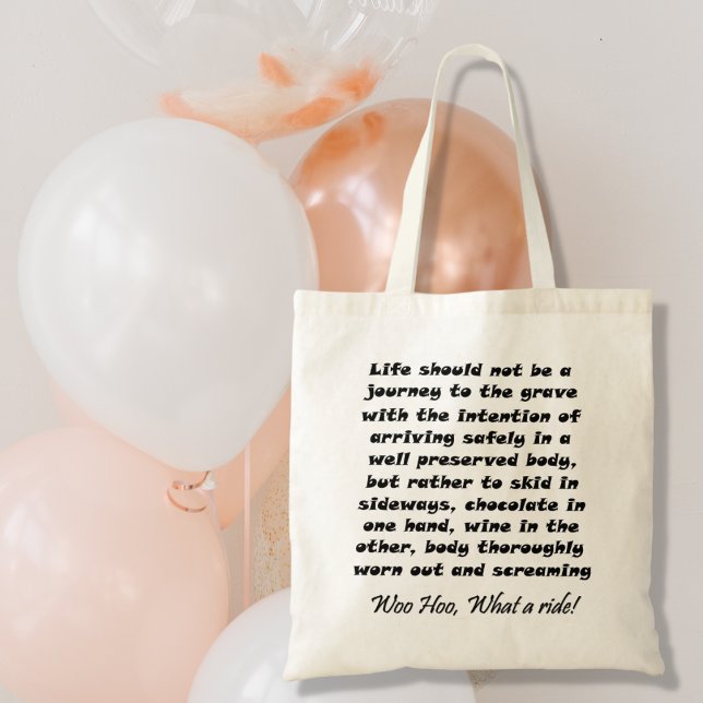 Funny birthday wine tote bags over the hill gifts (This hilarious quote works perfectly for a birthday gift bag that they can reuse everyday for fun.)