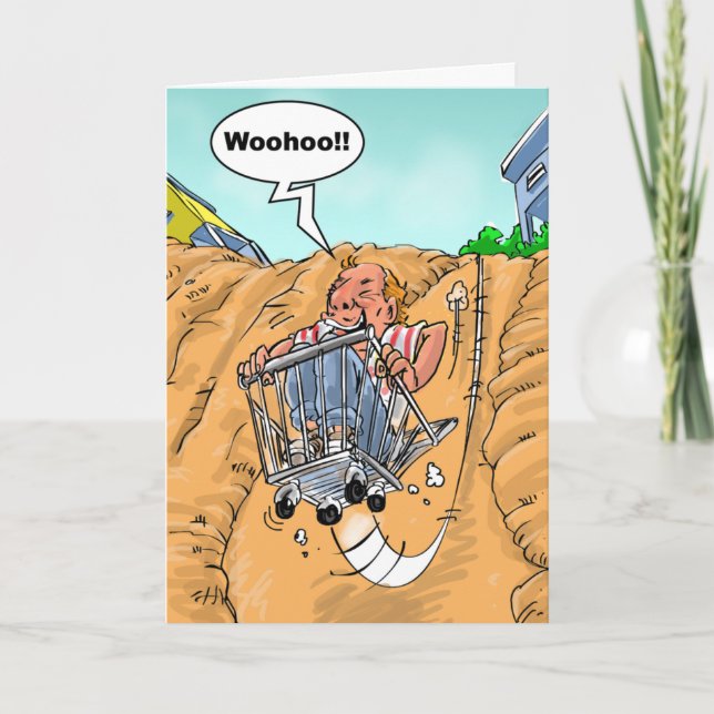 Funny Birthday Wishes - Bucket List Card (Front)