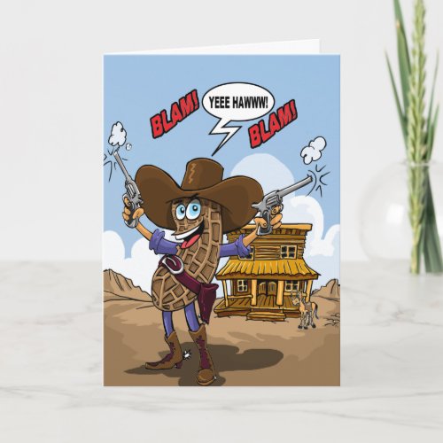 Funny Birthday Wishes _ Peanut Cowboy Card
