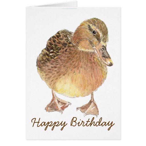 Funny Birthday with Cute Duck Card | Zazzle