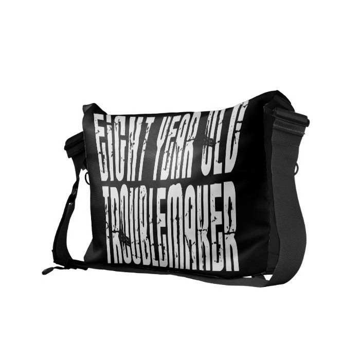 Funny Birthdays  Eight Year Old Troublemaker Messenger Bag