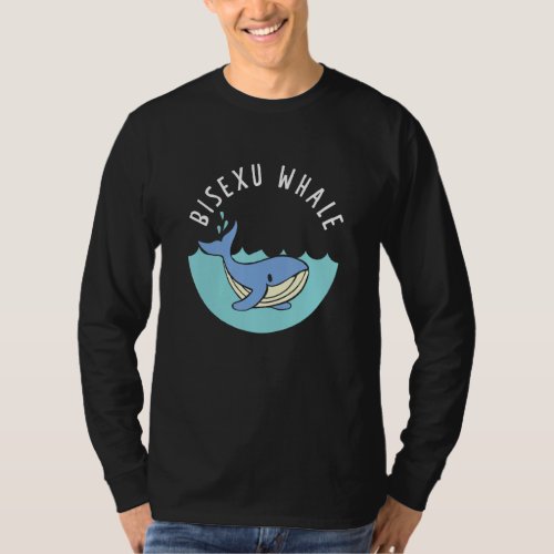 Funny Bisexu Whale Bisexual Queer Lgbtq Gay Pride  T_Shirt