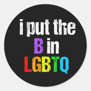 Funny Bisexual LGBTQ Classic Round Sticker