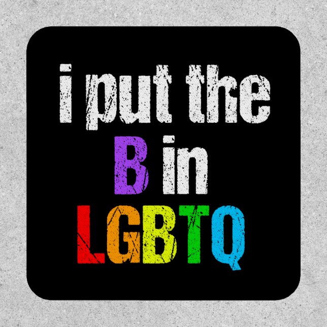 Funny Bisexual LGBTQ Patch (Front)