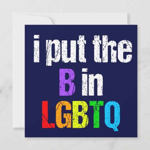 Funny Bisexual LGBTQ Rainbow Humor Quote Card