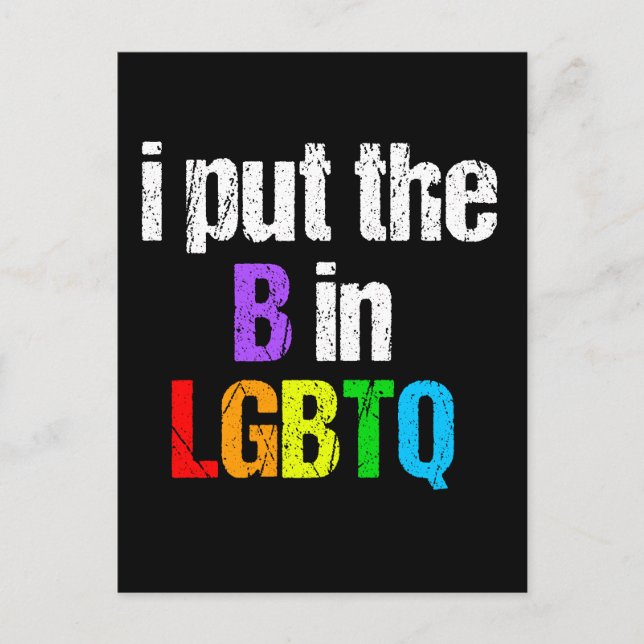 Funny Bisexual LGBTQ Rainbow Humor Quote Postcard (Front)