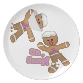 funny bit himself and broken oh snap gingerbread plate