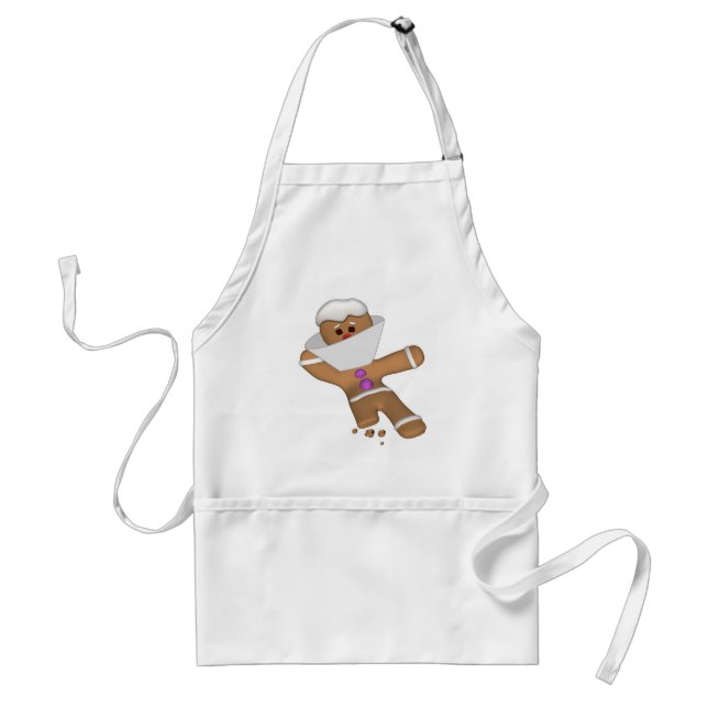 Funny Bit Himself Gingerbread Man Adult Apron (Front)