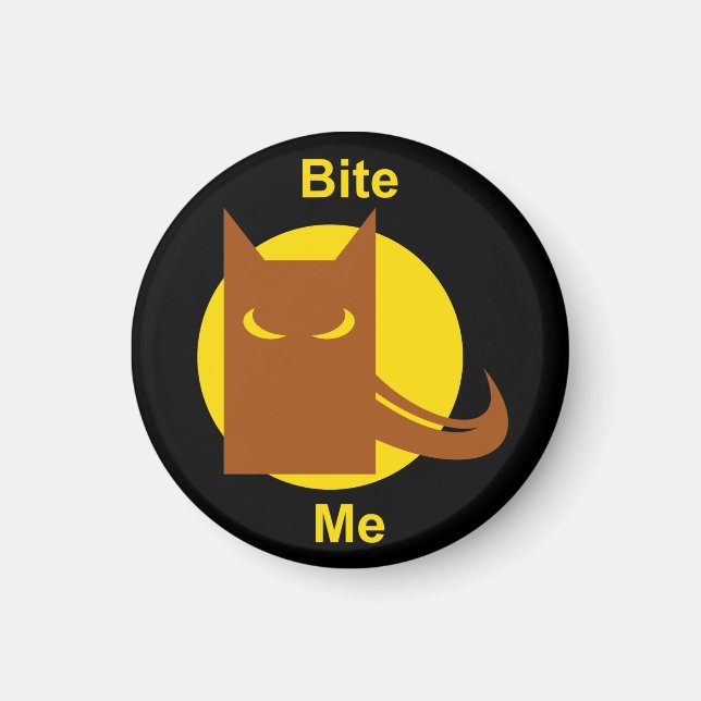 Funny Bite Me Spooky Werewolf Halloween  Magnet (Front)
