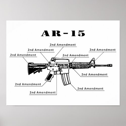 Funny Black and White AR_15 Poster