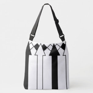 Funny Black and White Arrows Stripes Bag