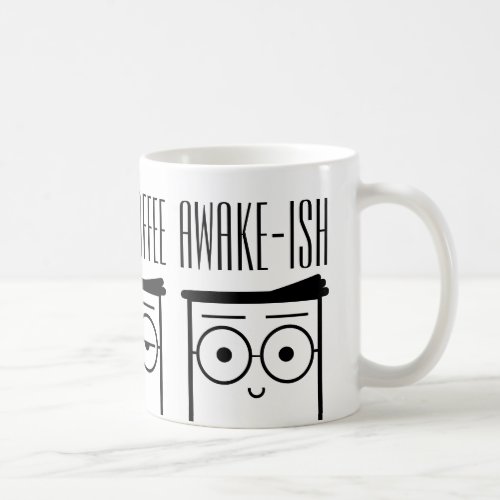 Funny Black and White Cartoon Coffee Mug