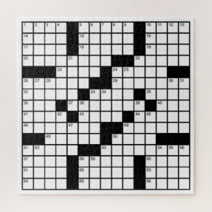 Funny Black and White Crossword Game Jigsaw Puzzle