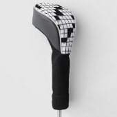 Funny Black and White Crossword Puzzle Game Golf Head Cover Zazzle