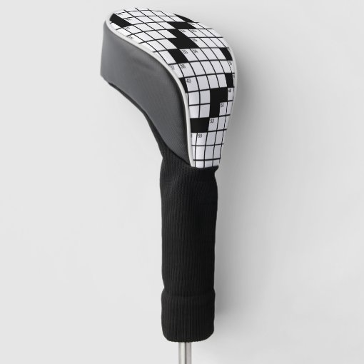 Funny Black and White Crossword Puzzle Game Golf Head Cover Zazzle