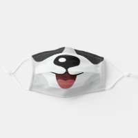 Funny Black and White Panda Print Adult Cloth Face Mask
