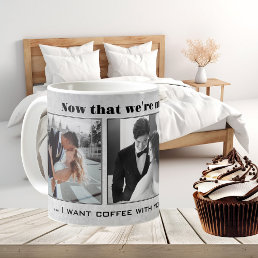 Funny Black and White Wedding Photo Mug