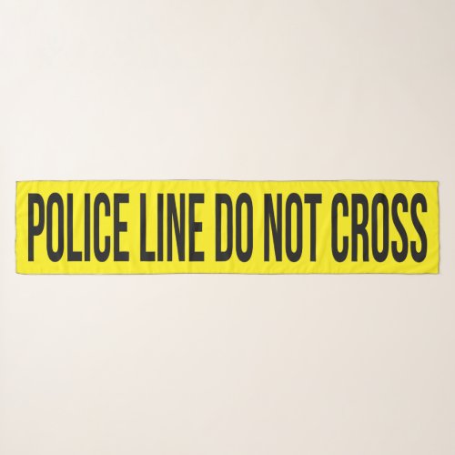 Funny Black and Yellow Police Line Scarf