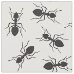 Funny Black Ants Pattern Fabric
