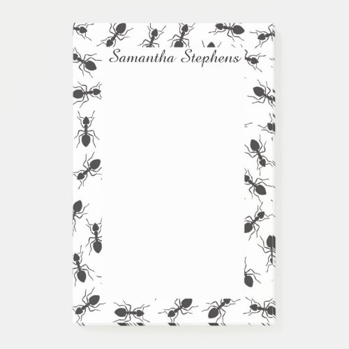 Funny Black Ants Pattern Post_it Notes
