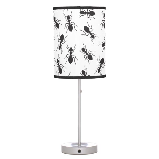 Funny Black Ants Pattern Table Lamp (Back)