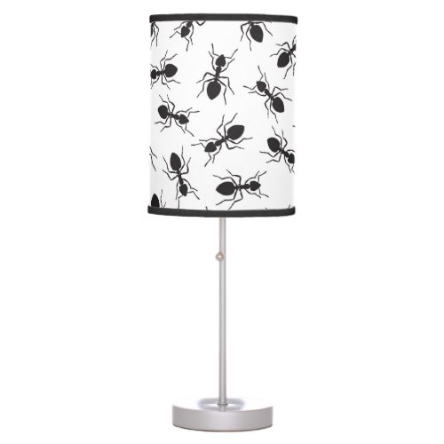 Funny Black Ants Pattern Table Lamp