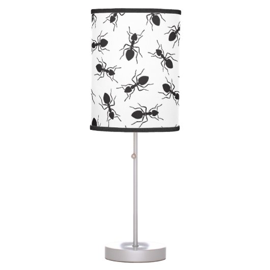 Funny Black Ants Pattern Table Lamp (Front)