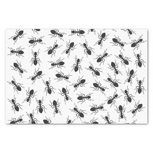 Funny Black Ants Pattern Tissue Paper