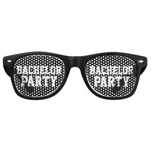 Funny black bachelor party shades sunglasses