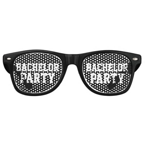 Funny black bachelor party shades sunglasses