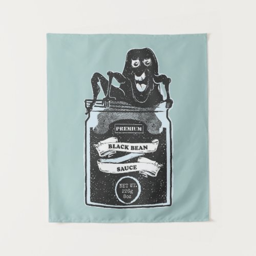 Funny Black Bean Sauce Monster Tapestry