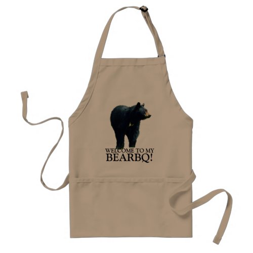 Funny Black Bear Barbecue Apron