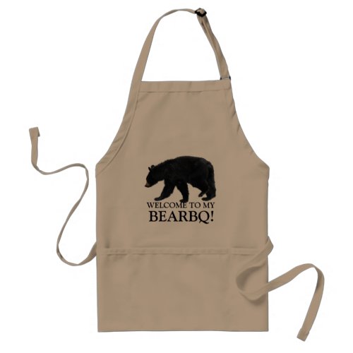 Funny Black Bear Barbecue Apron