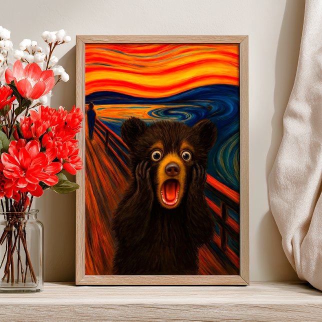 Funny Black Bear Scream Inspired Poster (Creator Uploaded)
