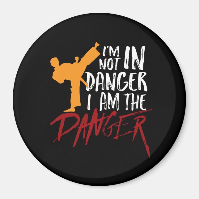 Funny Black Belt Fighter Martial Arts Humor Magnet (Front)