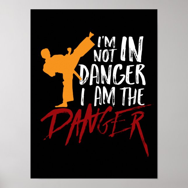 Funny Black Belt Fighter Martial Arts Humor Poster (Front)