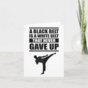 Funny Black Belt Karate Gift Cool Taekwondo Martia Card