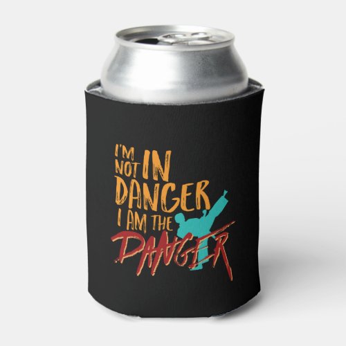 Funny Black Belt Martial Arts I Am The Danger Can Cooler