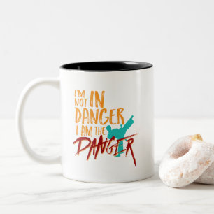 Funny Black Belt Martial Arts I Am The Danger Two-Tone Coffee Mug