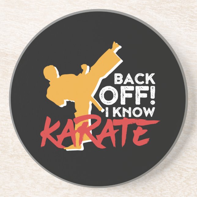 Funny Black Belt Martial Arts I Know Karate Coaster (Front)