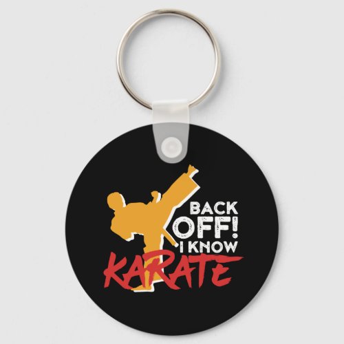 Funny Black Belt Martial Arts I Know Karate Keychain